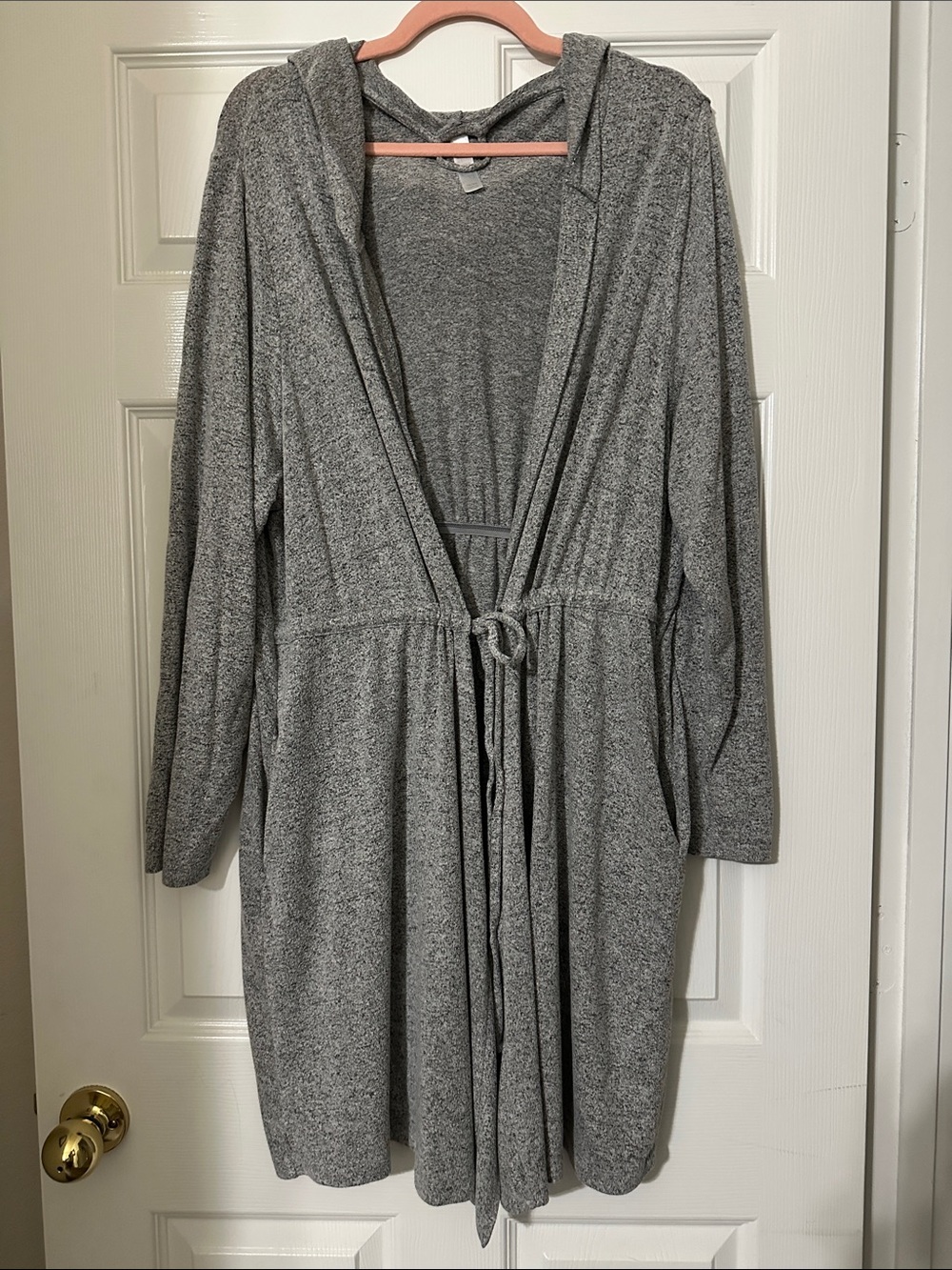 Lane Bryant Cacique Cozy Hooded Robe with Adjustable Tie Waist 18/20